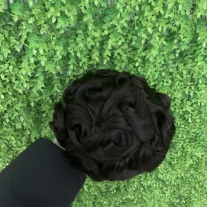 All'ingrosso Sunny 100% Remy Hair Human toupet legato a mano parrucchino da uomo - Product Image 5