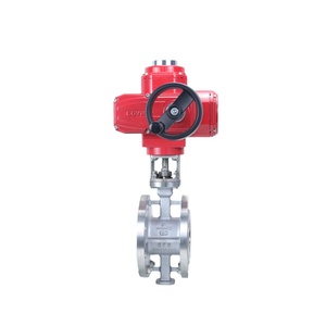 Válvula de Bola Motorizada de Acero Inoxidable Multivuelta a Prueba de Explosiones con Brida Eléctrica Tipo V HK-EX-Q de COVNA para Pedidos Urgentes - Product Image 2