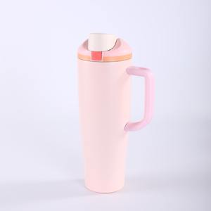 Unisex Minimalist 40oz <b>Travel</b> Stainless Steel <b>Small</b> Car Coffee <b>Mug</b> With Handle - Product Image 3