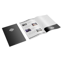 Carpeta DE PRESENTACIÓN DE PAPEL DE ARTE de impresión de logotipo personalizado con impresión flexográfica y laminación de película