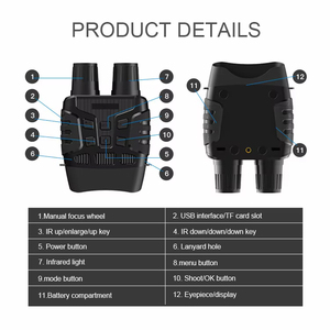 Infravermelho Binocular 4x Zoom Gen2 Intensificador de Imagem Longo Alcance 3m Caça Eficaz Baixa Luz NV3180 HD Digital Night Vision - Product Image 3