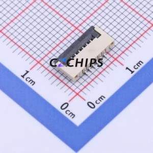 FC10-S06FCT-00 FFC/FPC Connector SMD,P=1mm,Horizontal Mount Connector Flip Cover Type Bottom Contact 6P 1mm - Product Image 1