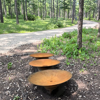 Table de barbecue extérieure moderne YIJIE en bois, foyer extérieur en acier inoxydable avec revêtement thermolaqué, bol à feu sans fumée, cuisson portable en extérieur