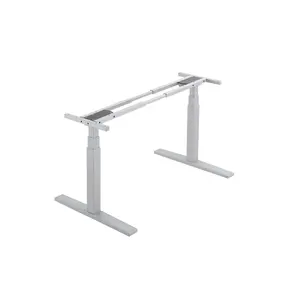 Dual motor 3 segments Electric Height Adjustable Standing Desk Frame,Sit stand desk table frame for working from home office