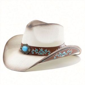 Sombrero Vintage Anti-UV para Hombre, de Verano, para Actividades al Aire Libre, Equitación, con Cinturón, Ala Ancha, Estilo Jazz - Product Image 3