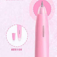 Stylos gel rétractables en plastique motif cœur, encre noire 0,5 mm, promotionnels pour fournitures de bureau, cadeaux de fête pour la Journée des filles