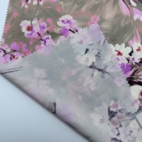 Tissu en rayonne 45S imprimé floral aquarelle coloré, 100 % viscose, léger, imprimé réactif, pour robes et chemises, vente en gros