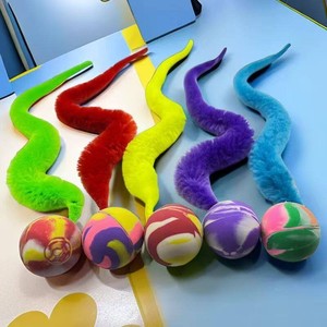 Juguete para Gatos con Forma de Serpiente y Pelota Rebotadora, Juguete Interactivo para Gatitos, Suministros para Mascotas - Product Image 1