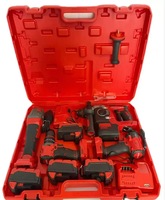 Kit combiné d'outils électriques sans fil 4-en-1/6-en-1 : Marteau perforateur, Clé à chocs, Perceuse, Meuleuse d'angle, Style Milwaukee
