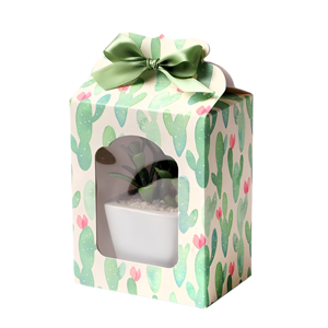 Eco Paperboard Kraft Clear PVC Window Folding Favor Box Multi-Use <b>Packaging</b> Dry Flowers/Gifts Holiday Candy/Craft/Potpourri - Product Image 1