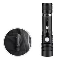 Lampe torche LED super lumineuse 4 Modes Type C USB Rechargeable Flash Light Étanche Zoomable Lampes de poche portables