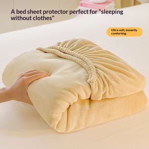 <span class=keywords><strong>Drap</strong></span>-<span class=keywords><strong>housse</strong></span> en velours à poches profondes, luxueux, super doux, confortable, en polaire moelleux - Product Image 3