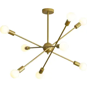 Lampadario moderno Sputnik con bracci regolabili lampada a sospensione di metà secolo di 6 luci lampada Vintage