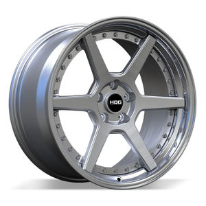 Nouvelles jantes forgées en alliage d'aluminium sur mesure, 2 pièces, 20-22 pouces, luxe, à déport profond, 6 branches, finition usinée argentée, pour voitures particulières, garantie 10 ans - Product Image 1