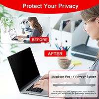 Filtre de confidentialité LX Tech Soft PET Grade AAA, protection 360° anti-espion, épaisseur 0,25 mm, 14,2 pouces, MacBook Pro (2021-2025 M1/M2/M4)