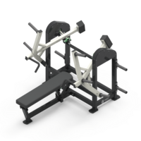 Mpks Commercial Plate Loaded Stainless Steel Flat Bench Press Chest Machine Gym Exercise Fitness Equipment Chest Strength