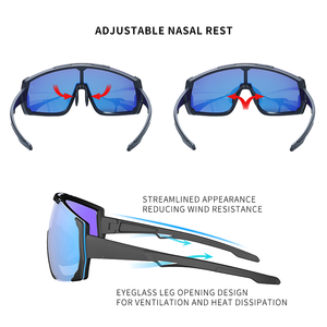 نظارات Yijia الشمسية لرياضة الدراجات نظارات مغناطيسية مستديرة عدسات قابلة للتعديل للرجال والنساء نظارات دراجات جبلية للرجال والشباب - Product Image 6
