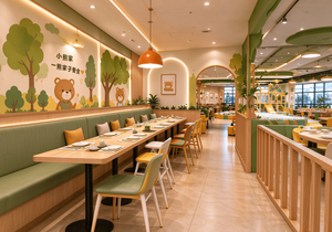 Mobilier d'intérieur personnalisé pour restaurant familial, aire de jeux pour enfants, comptoir de salle à manger, aménagement de restaurant - Product Image 3
