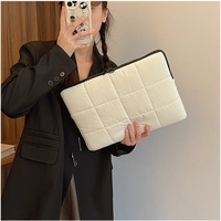 Sacoche pour ordinateur portable en nylon portable 14 et 15 pouces housse pour ordinateur portable matelassée avec housse de voyage souple et fermeture à glissière en résine pour le voyage