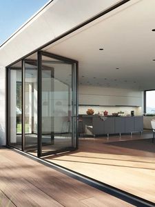 Porte pliante à cadre en aluminium haut de gamme personnaliser Double vitrage balcon/patio extérieur pour <span class=keywords><strong>rénovation</strong></span> résidentielle - Product Image 2