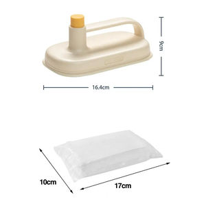 Brosse de sol avec brosse éponge remplaçable pour la cuisine Ensemble de brosses polyvalentes avec lingettes éponge remplaçables pour la cuisine pour la cuisine - Product Image 6