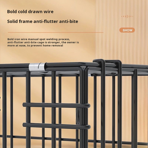 Caseta plegable para perros, jaula de alambre ventilada para perros pequeños y medianos con bolsa de viaje - Product Image 3