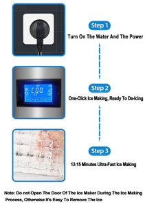 เครื่องทำน้ำแข็งเชิงพาณิชย์ ผลิตน้ำแข็งได้ 1000 ปอนด์ต่อวัน สำหรับร้านชานม ร้านอาหาร ซูเปอร์มาร์เก็ต - Product Image 5
