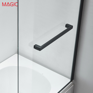 Porte coulissante simple pour <span class=keywords><strong>salle</strong></span> <span class=keywords><strong>de</strong></span> <span class=keywords><strong>bain</strong></span>, paroi <span class=keywords><strong>de</strong></span> <span class=keywords><strong>douche</strong></span> en verre, design européen, séparation sec/humide pour hôtel, MAGIC W14B 700x1400mm, <span class=keywords><strong>baignoire</strong></span> - Product Image 3