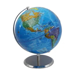 World Map Globe Decor Desk Earth Globe Political World Globe With Metal Meridian And Base