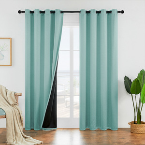 XinLan classique <span class=keywords><strong>thermique</strong></span> chambre salon Style nordique bleu foncé <span class=keywords><strong>isolation</strong></span> <span class=keywords><strong>phonique</strong></span> <span class=keywords><strong>rideau</strong></span> occultant - Product Image 2