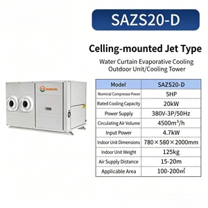 Unidad de <span class=keywords><strong>Aire</strong></span> <span class=keywords><strong>Acondicionado</strong></span> de Techo con Boquilla de Pulverización Esférica de 20kw, Eficiente, con Gran Cobertura de Viento, para Grandes Talleres Industriales - Product Image 6