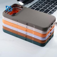 Coque de téléphone portable en silicone magnétique, texture cuir mat soyeux, prix de gros, pour iPhone 11-17, série complète