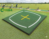 Enseignement Golf Driving Range Golf Club Mat 5x5 Intérieur Extérieur Golf Swing Practice