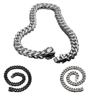 Collar de Perro Personalizado al por Mayor, de Acero Inoxidable de 16 mm, con Eslabones Cubanos Sólidos y Joyas de Lujo - Product Image 2