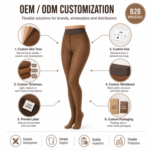 <span class=keywords><strong>Collant</strong></span> Termici Felpati Effetto Pelle Personalizzati da Donna, Caldi Invernali, Effetto Trasparente, OEM ODM Private Label - Product Image 5