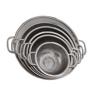 Ensemble de 6 passoires en acier inoxydable de haute qualité, panier passoire avec deux oreilles, maille perforée (usine) - Product Image 1