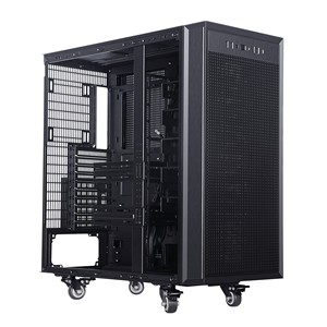 Boîtier <span class=keywords><strong>PC</strong></span> IA Full Tower AOJIE EATX avec 13 positions pour ventilateurs, refroidisseur liquide 360 mm, USB 3.0 Type-C, châssis de serveur pour station de travail - Product Image 4