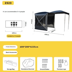 Tenda Automatica a Quattro Angoli per Auto, Apertura Istantanea, in Tessuto Oxford Impermeabile 3000mm, Pieghevole e Portatile, Attrezzatura da Campeggio - Product Image 3