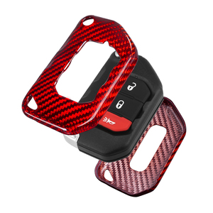 Étui de protection pour clé de voiture en fibre de carbone T-Carbon, pièce <span class=keywords><strong>auto</strong></span> pour Jeep Rubicon <span class=keywords><strong>Grand</strong></span> Cherokee, coque de protection pour télécommande, accessoires intérieurs - Product Image 2