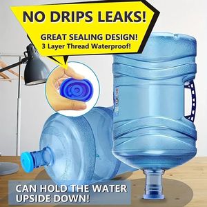 Wieder verwendbare, nicht verschüttete Silikon-Gallonen-Wasser flaschen deckel in Lebensmittel qualität Wasserkrug kappen für 3 und 5 Gallonen Wasserkrug - Product Image 6