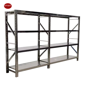 Étagère de stockage d'entrepôt à quatre niveaux en acier inoxydable, <span class=keywords><strong>rayonnage</strong></span> commercial robuste pour chambres froides B2B et dépôts alimentaires - Product Image 1