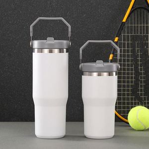 Tasse à café isotherme en acier inoxydable à double paroi avec poignée, gobelet de voyage isolé de 20 oz pour les boissons quotidiennes - Product Image 5
