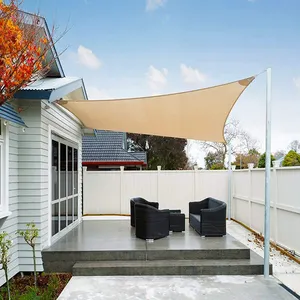 180GSM花园停车场三角矩形雨篷户外防水塑料HDPE遮阳帆