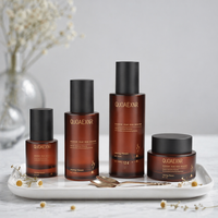 Desain Baru Ramah Lingkungan Dapat Disesuaikan 15ml 50ml Botol Pompa Tetes Minyak Esensial Kaca Silinder Bening Dasar Tebal Serum Lotion