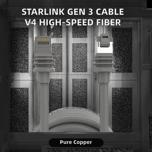 Emballage d'origine Câble de remplacement Starlink Gen 3 (V4) <span class=keywords><strong>Satellite</strong></span> à 8 conducteurs en cuivre torsadé <span class=keywords><strong>RJ45</strong></span> à fibre monomode haute vitesse - Product Image 3