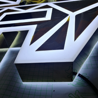 Panneau d'affichage LED double face personnalisé - Lettres néon éclairées à l'avant et à l'arrière pour vitrine de magasin, logo personnalisable