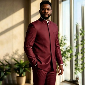 <span class=keywords><strong>Costume</strong></span> élégant kaki pour <span class=keywords><strong>homme</strong></span>, style indien, 2 pièces (veste et pantalon), simple boutonnage, haute qualité, idéal pour <span class=keywords><strong>mariage</strong></span> - Product Image 4