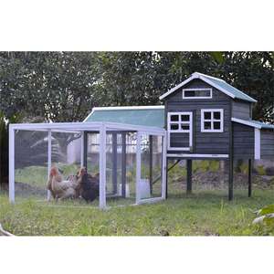 Windows renk ile tavuk kümesi ahşap açık koyu yeşil özel Logo karton ambalaj ahşap baskı Pet kafesleri, taşıyıcılar ve evler G03 - Product Image 2