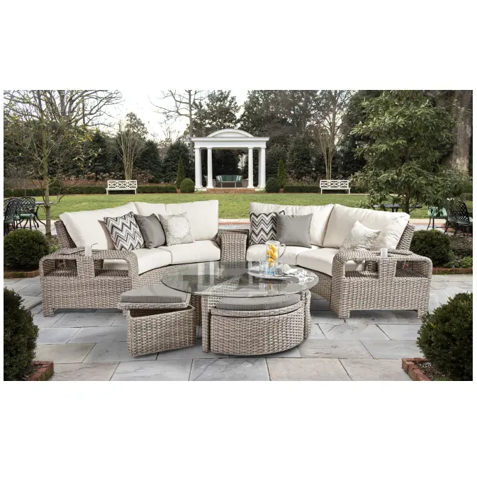 2018 synthetic plastic rattan chinese garden furniture