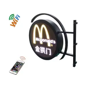 Colorful Energy Outdoor Waterproof Advertising Double Side Circle Shape LED Screen Logo Round LED Sign Advertising Display